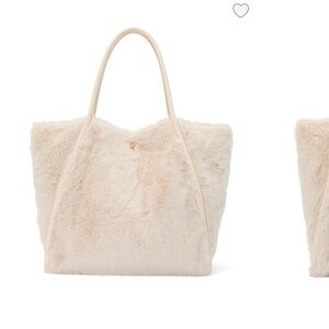 Victoria's Secret Cream Faux Fur Tote